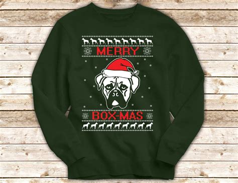 Boxer dog christmas sweatshirt boxer dog christmas sweater | Etsy