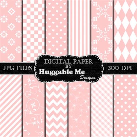 Pink Scrapbook Paper Instant Download Light Pink Pattern - Etsy