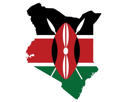 Kenya Flag National Africa Emblem Map Icon Vector Illustration Abstract ...