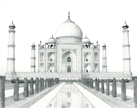 Best Taj Mahal Drawing Sketch For Beginner - Sketch Art and Drawing Images