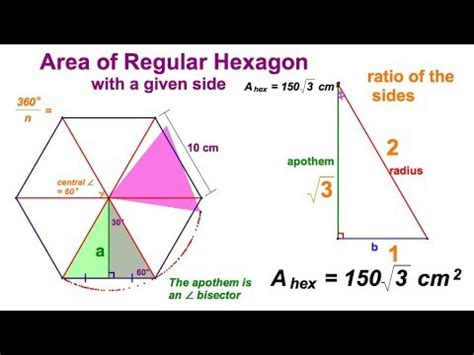 Regular Hexagon Area 3 ways - YouTube