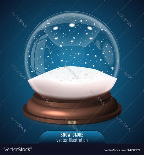 2023 christmas snow globe with snowflakes on blue Vector Image