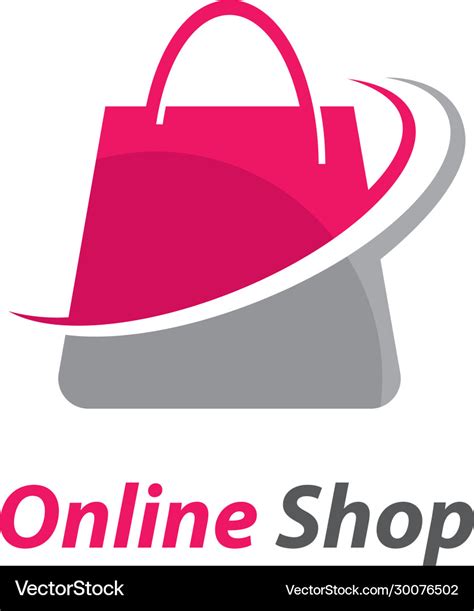 Online shop logo template icon Royalty Free Vector Image