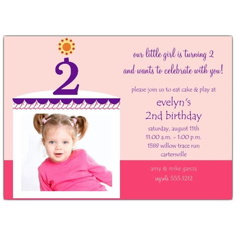 2nd birthday invitations girl – FREE Printable Birthday Invitation Templates – Bagvania