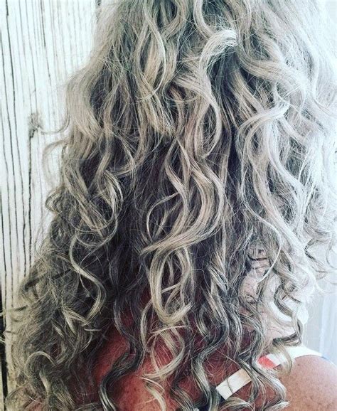 Grey curly hair, Grey hair inspiration, Curly hair styles