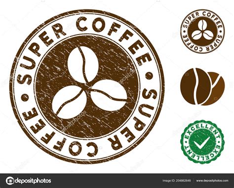 Super Coffee Stamp with Dust Effect — Stock Vector © ahasoft #204862648
