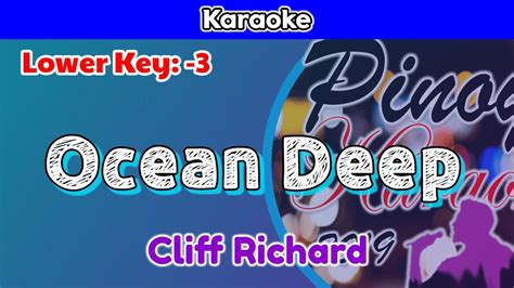 Ocean Deep by Cliff Richard (Karaoke : Lower Key : -3) - YouTube