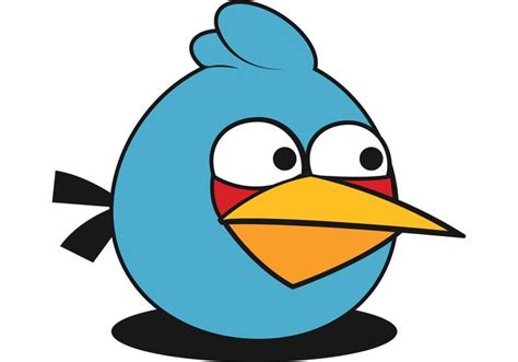 Blue Angry Bird Vector