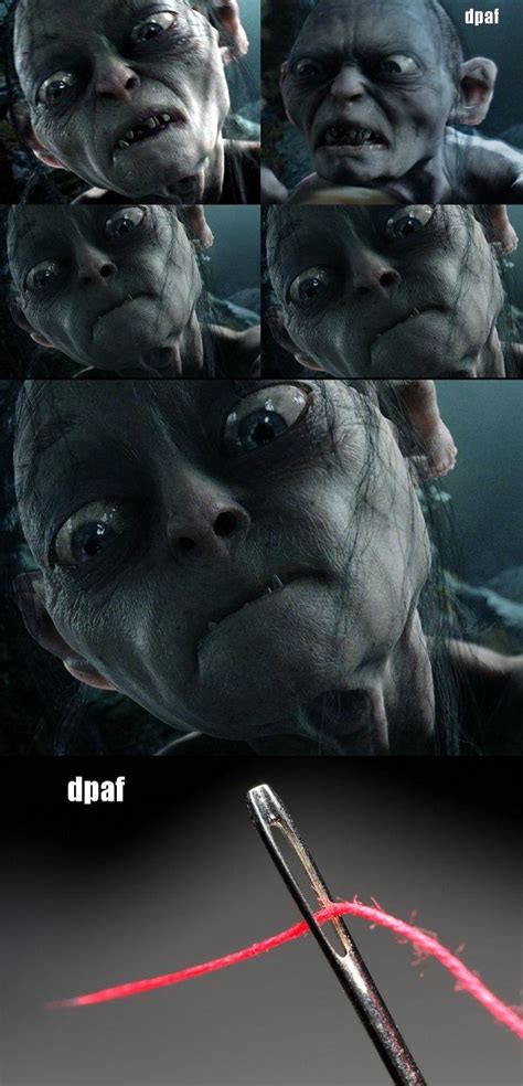 gollum smeagol threading needle | Gollum smeagol, Gollum meme, The incredibles