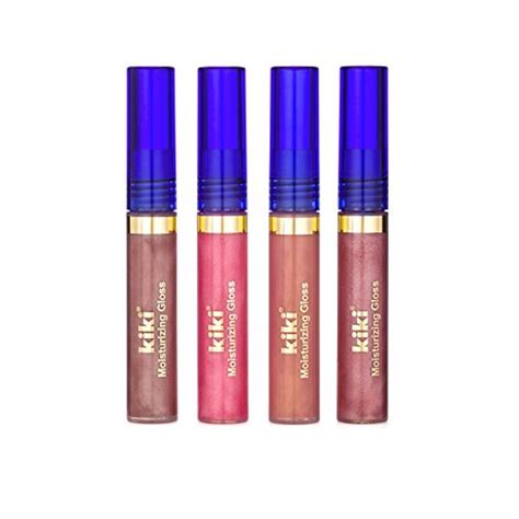 kiki 4 Piece Sheer High Shimmering Moisturizing Long Lasting Lip Gloss Gift Set Made in USA ...