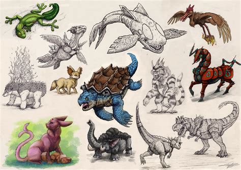 Realistic Pokemon Sketches #1 by Ruth-Tay on DeviantArt