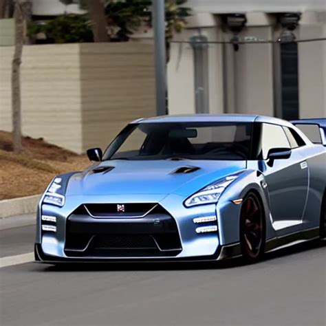 Nissan GT-R R37 Concept Car Skyline 2033 car full view | Stable Diffusion