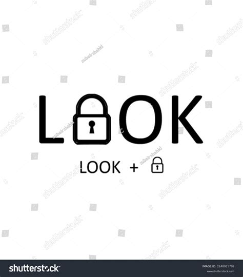 Look Logo White Background Black Text Stock Illustration 2248915709 | Shutterstock