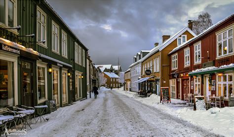 Winter street in Trondheim, Norway @ Phoide