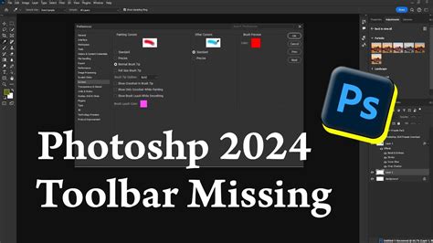 Photoshop Toolbar Missing | Photoshop Preferences Settings, 2024 - YouTube