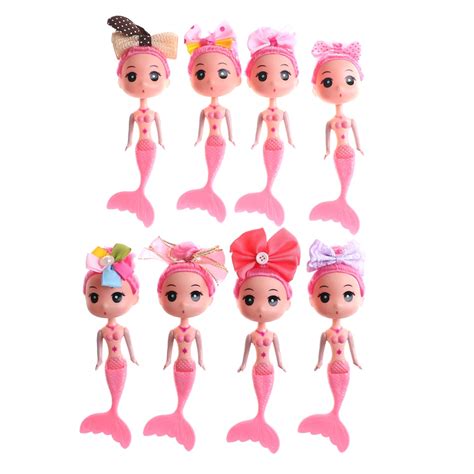 Swimming Mermaid Dolls For Girl's Birthday Gifts 12cm Cartoon Mermaid ...