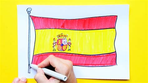 How to draw the National Flag of Spain - YouTube