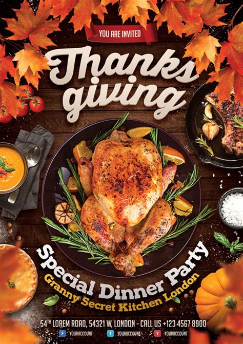 Thanksgiving Dinner Flyer & Menu on Behance