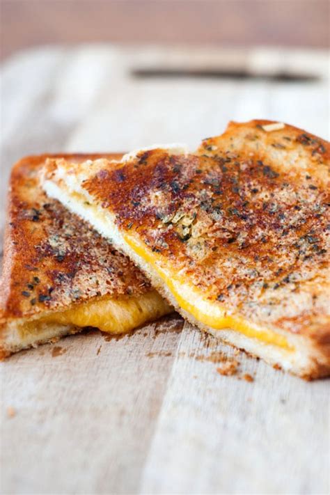 Crispy Garlic Bread Grilled Cheese Sandwiches