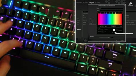 Corsair Gaming K70 RGB Keyboard- Rainbow Tutorial - YouTube