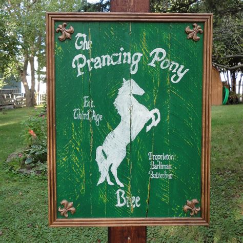 The Prancing Pony Inn Sign Lord of the Rings & The Hobbit | Etsy