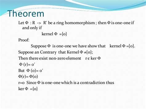 Ring homomorphism