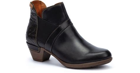 Pikolinos Rotterdam Leather Ankle Boots in Black | Lyst