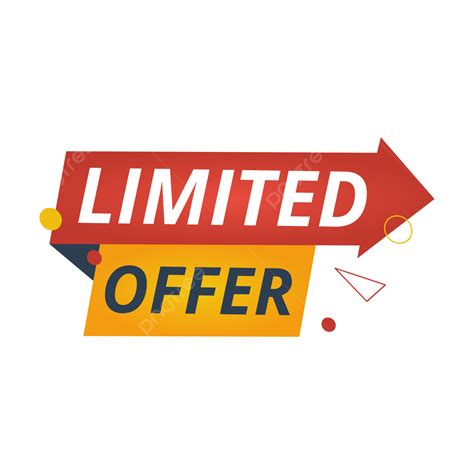 Red Yellow Limited Offer With Arrow Vector, Limited Offer Banner, Limited Offer, Limited Offer ...