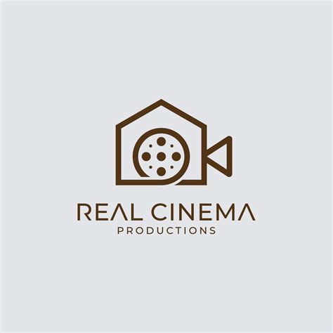 Real Cinema logo design template-Film strip, simple conceptual logo ...