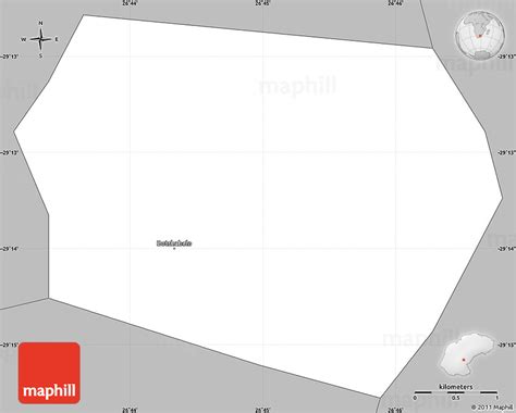 Gray Simple Map of BOTSHABELO