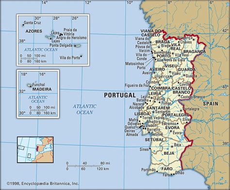 Карта Португалии и географическое описание страны столица факты информация