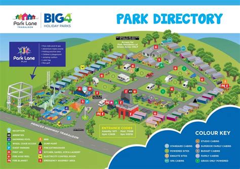 BIG4 Traralgon Park Map | BIG4 Traralgon Park Lane Holiday Parks