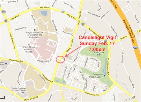 Candlelight Vigil for Woman and Unborn Child At Shady Grove Hospital ...