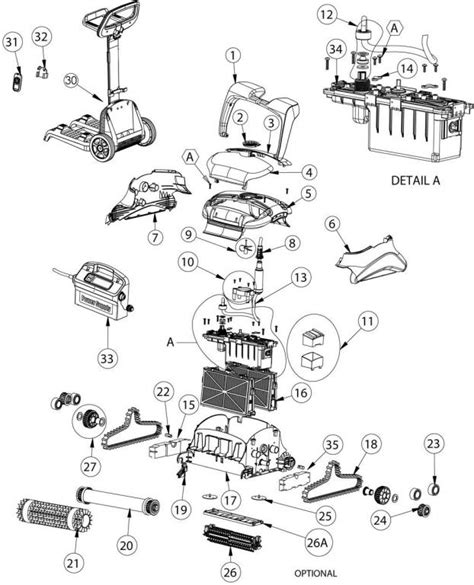 Parts Diagram - Maytronics Dolphin C3 Robotic Pool Cleaner