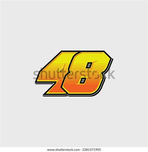 Number Vector Sports Racing Number 48 Stock Vector (Royalty Free ...