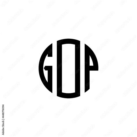 GDP letter logo design. GDP letter in circle shape. GDP Creative three ...