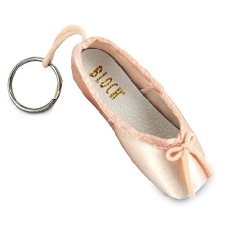 Bloch Mini Pointe Shoe Keychain Key Ring Dance Gift A0604