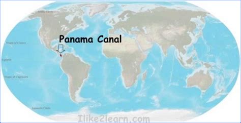 Panama Canal Map - ToursMaps.com