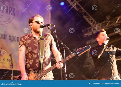 British Indie Rock Band Scouting For Girls At The Pub In The Park Festival, Bath, UK. Editorial ...