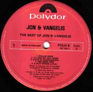 Jon & Vangelis - The Best Of Jon And Vangelis (1984, Vinyl) | Discogs