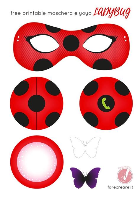 Ladybug Maske Vorlage