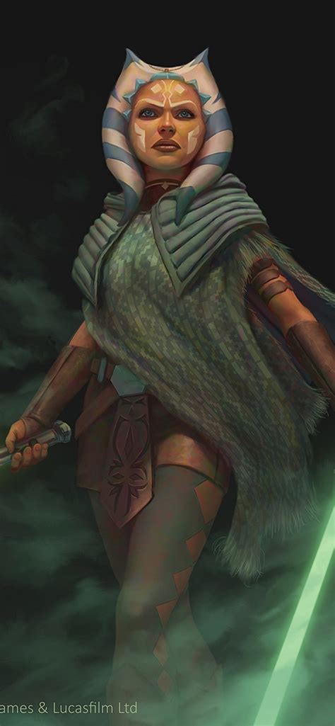 1242x2688 Ahsoka Tano Mandalorian Character Art Iphone XS MAX Wallpaper ...