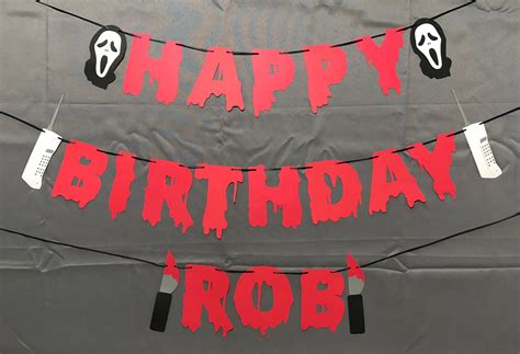 Scream Movie Banner/scream Movie Birthday Banner/ Ghostface Banner/slasher Party Banner/ Horror ...