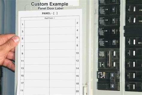 Printable Electrical Panel Labels