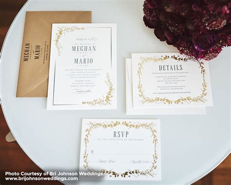 Megan and Mario: Foil Stamped Wedding Invitations | Remco Press