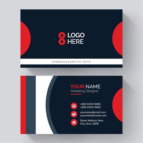 Premium Vector | Professional Contact Card design template