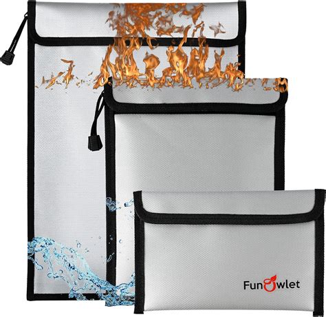 Amazon.com: Fireproof Waterproof Money Document Bag - 3 Pack Safe Upgraded Zipper Bags, Fire ...