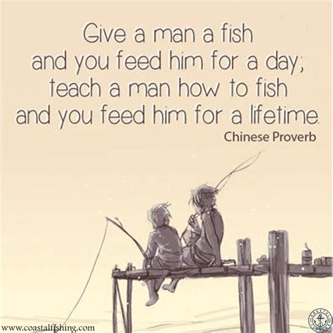 Teach A Man To Fish Quote : Give a man a fish and you feed him for a ...