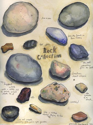 rock collection | Watercolor art, Art sketchbook, Watercolor drawing