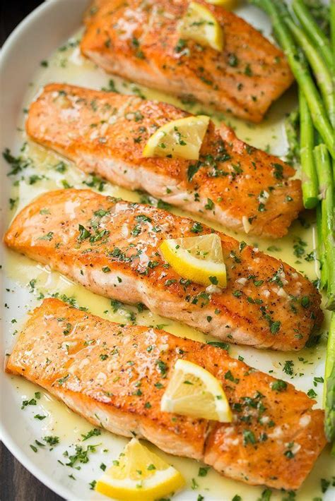 Skillet Seared Salmon with Garlic Lemon Butter Sauce (Cooking Classy) | Salmon dishes, Recipes ...